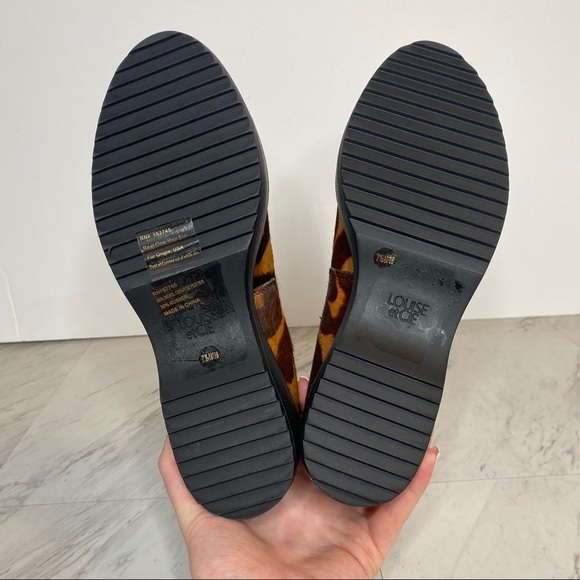 New! Louise et Cie Zareb Leopard Print Platform Bootie 7 1/2 - Picture 12 of 13